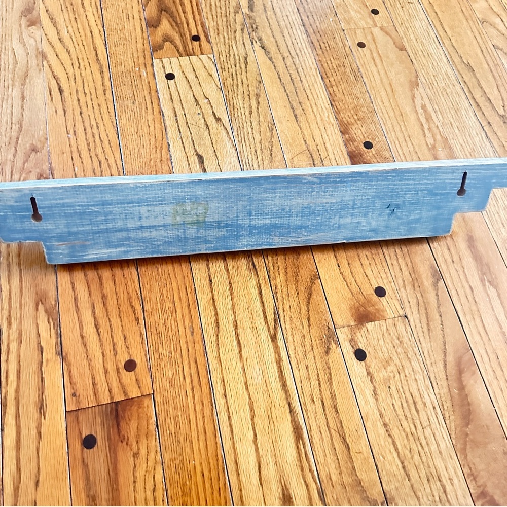Rustic Blue Wall Hook Rack - Picture 5 of 5
